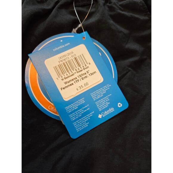 columbia back cast water short black NWT swim bottoms womens 5 in 1x - Picture 3 of 5